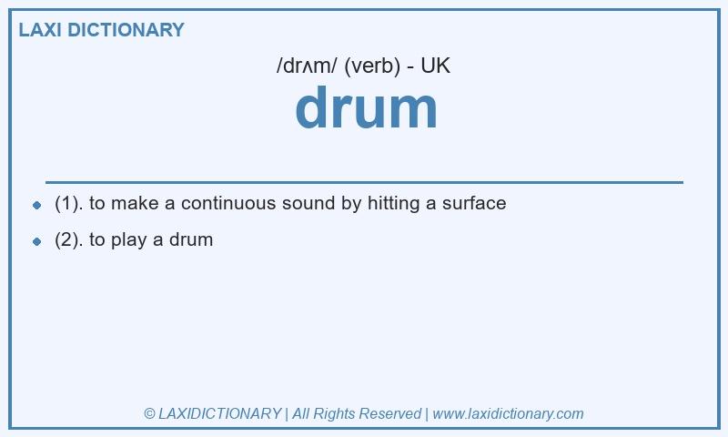 Definition drum in British English