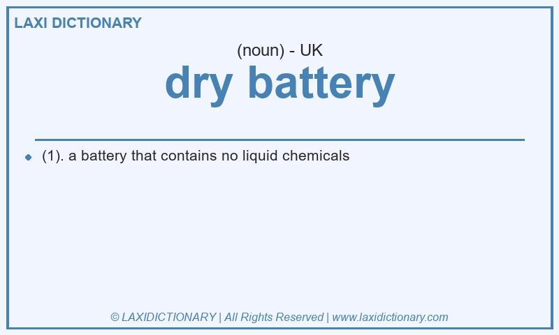 Definition dry battery in British English