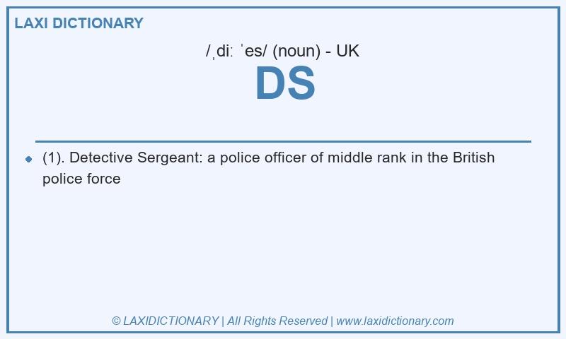 Definition DS in British English