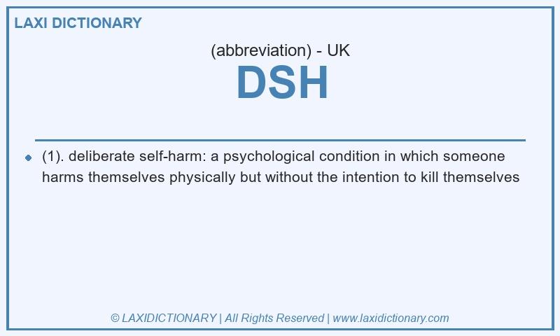Definition DSH in British English