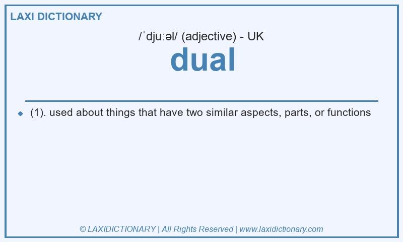 Definition dual in British English