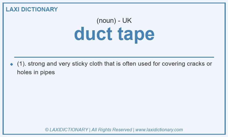 Definition duct tape in British English