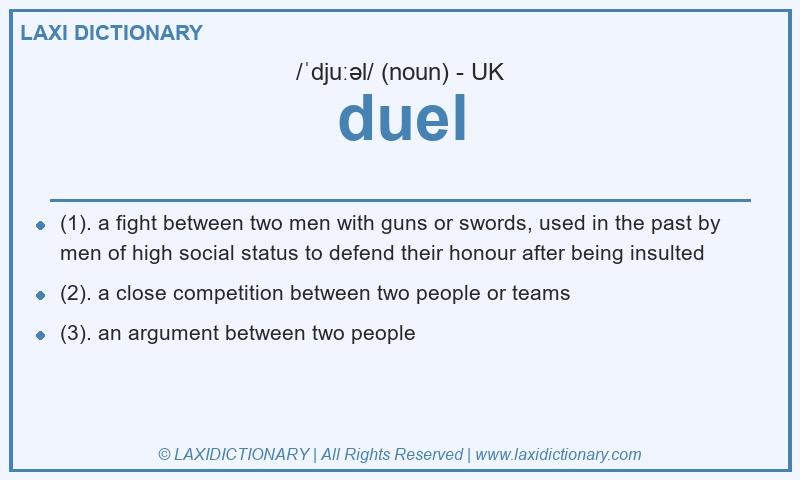 Definition duel in British English