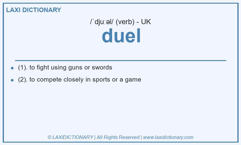 Definition duel in British English