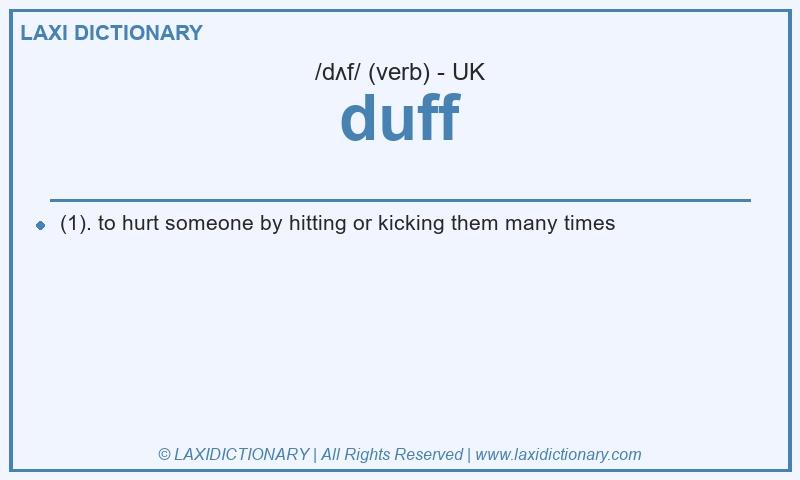 Definition duff in British English