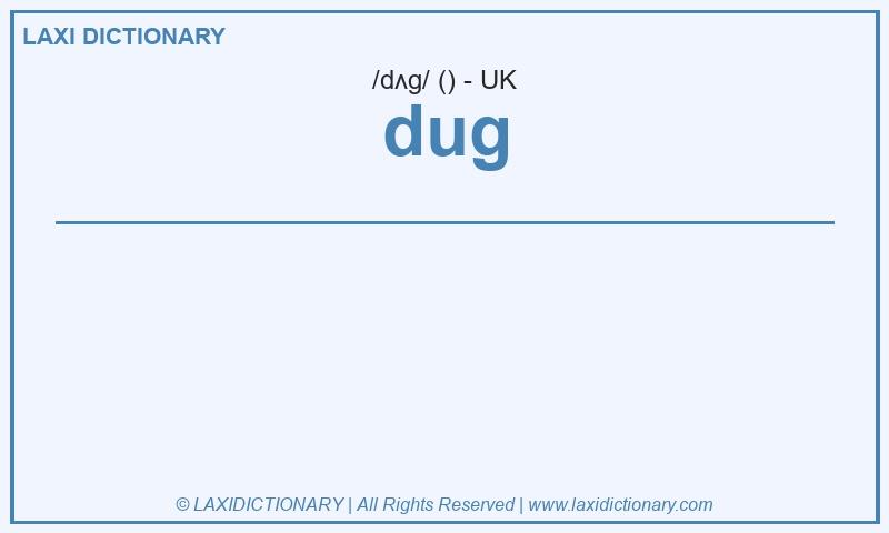 Definition dug in British English