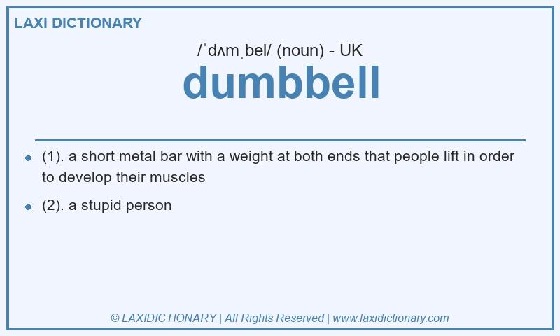 Definition dumbbell in British English