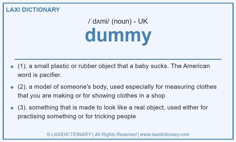Definition dummy in British English