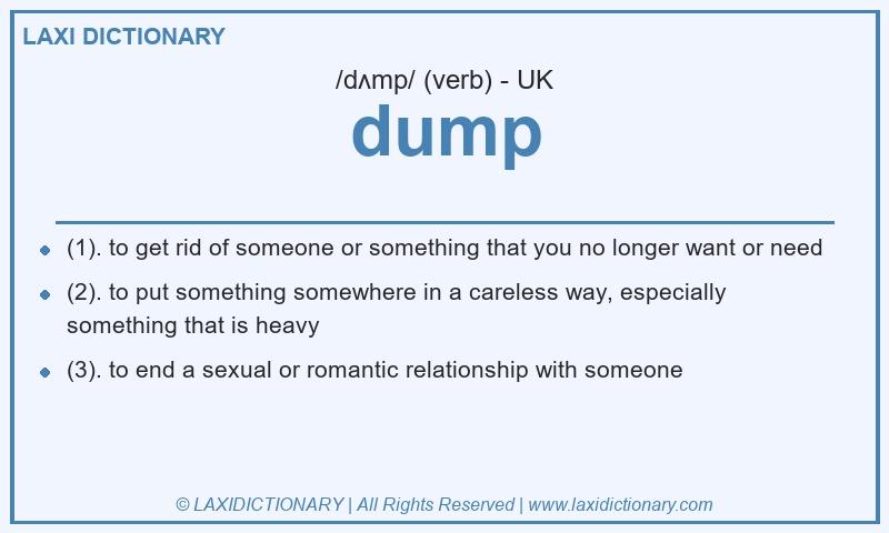 Definition dump in British English