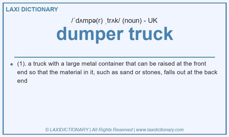 Definition dumper truck in British English