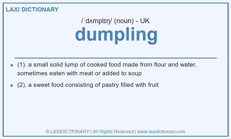 Definition dumpling in British English