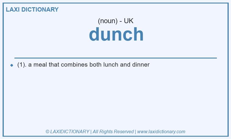 Definition dunch in British English