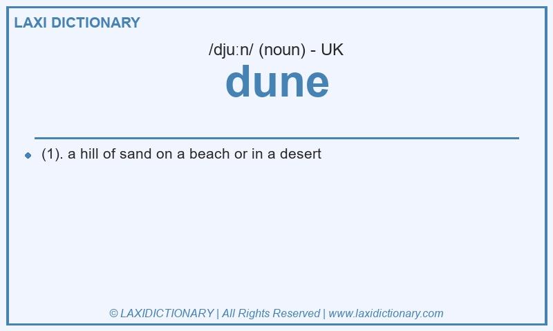 Definition dune in British English