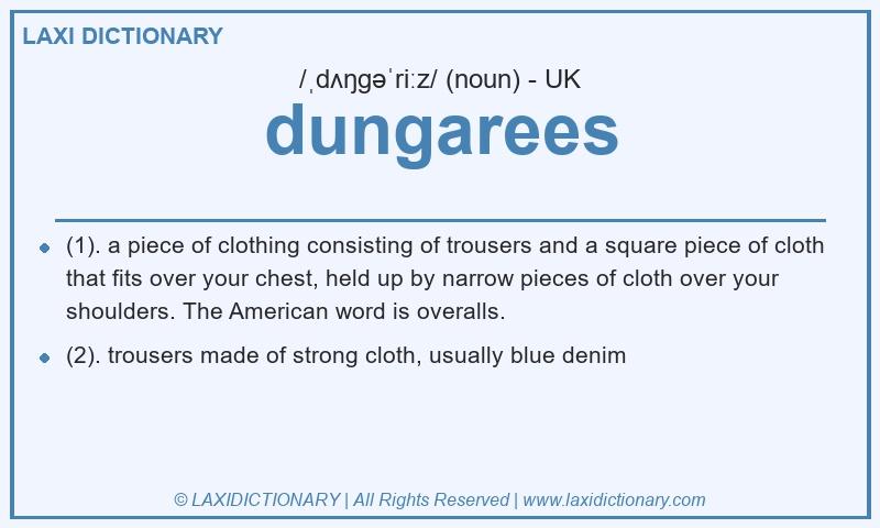 Definition dungarees in British English