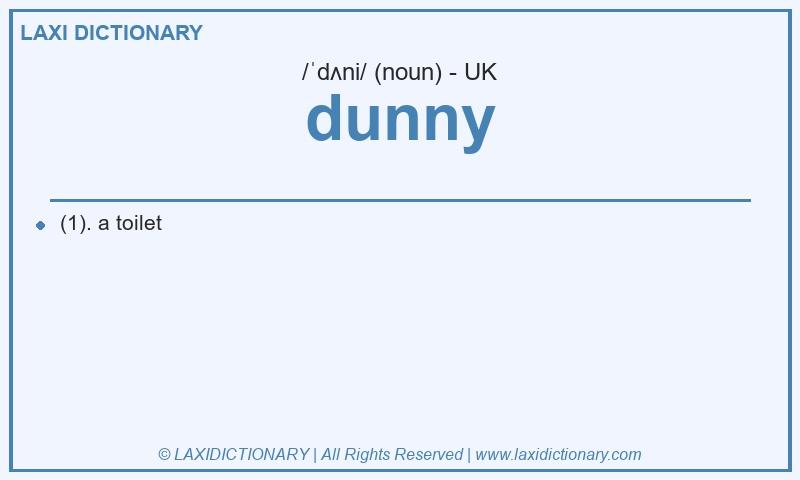 Definition dunny in British English
