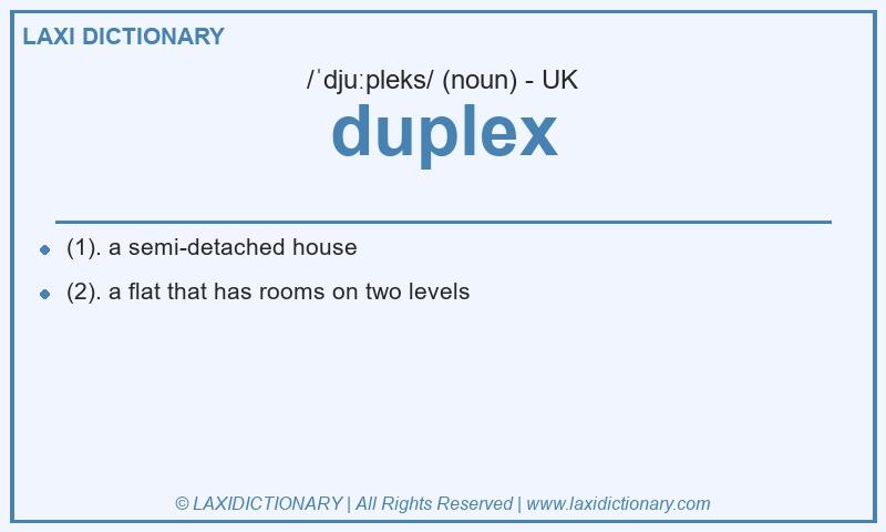 Definition duplex in British English