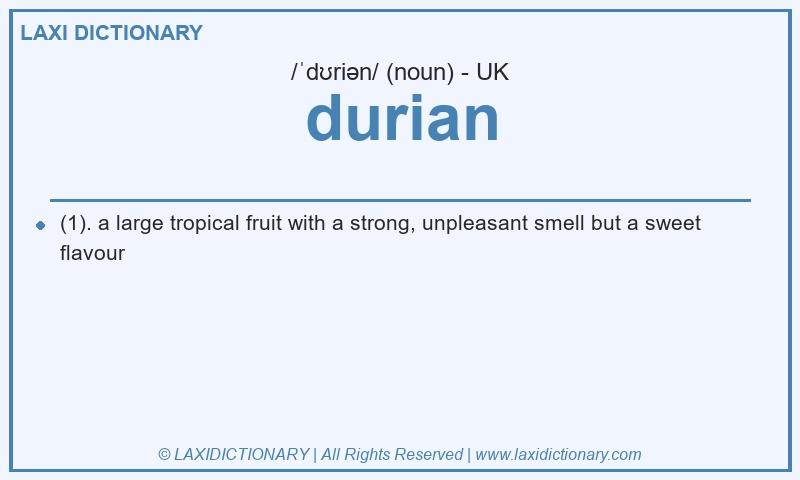 Definition durian in British English