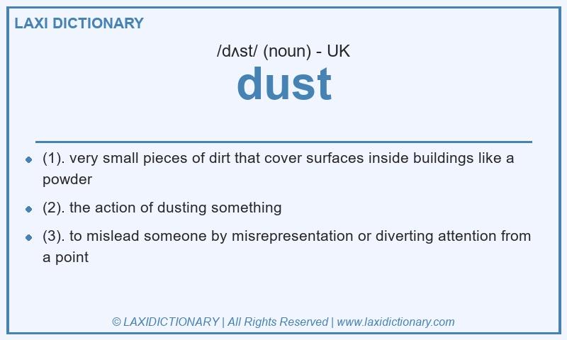 Definition dust in British English