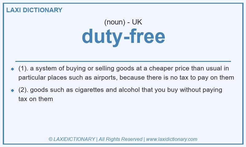 Definition duty-free in British English