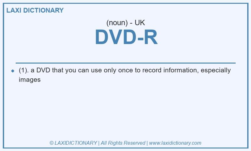 Definition DVD-R in British English