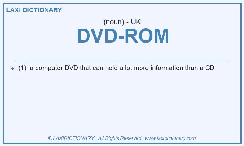 Definition DVD-ROM in British English