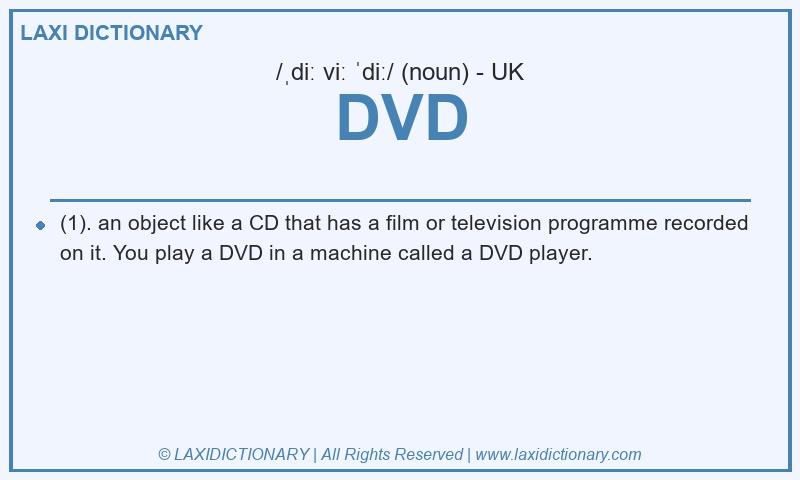 Definition DVD in British English