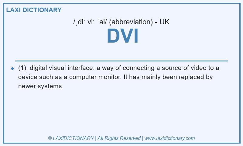 Definition DVI in British English