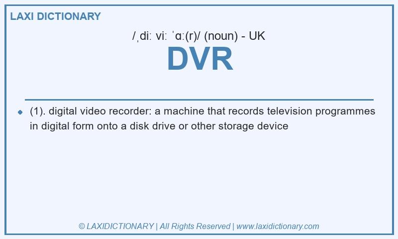 Definition DVR in British English
