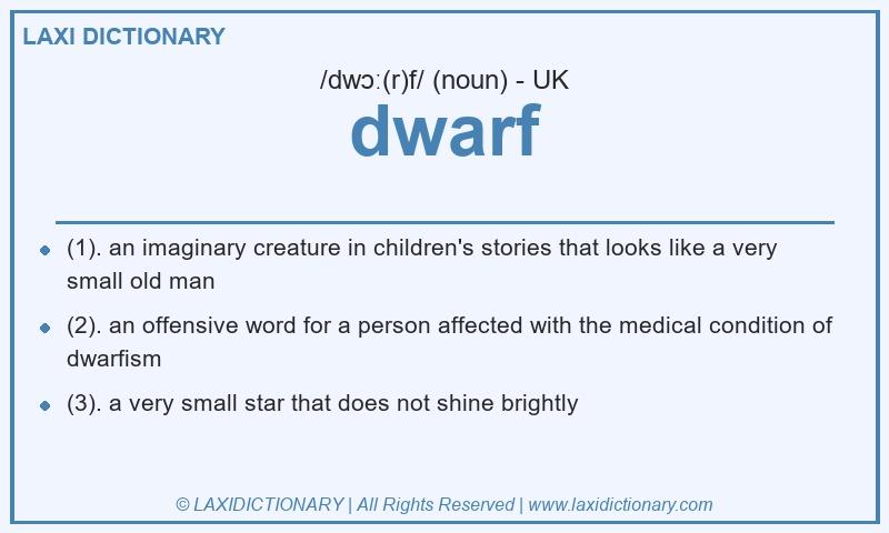 Definition dwarf in British English