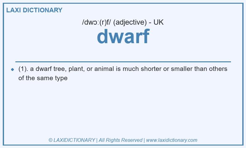 Definition dwarf in British English