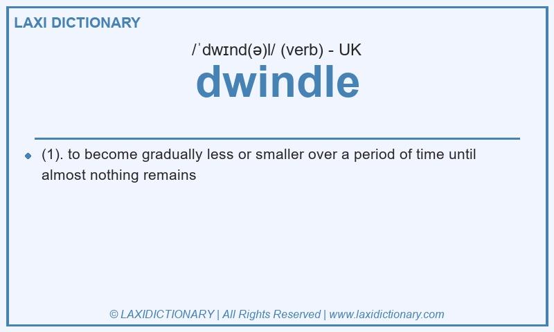 Definition dwindle in British English