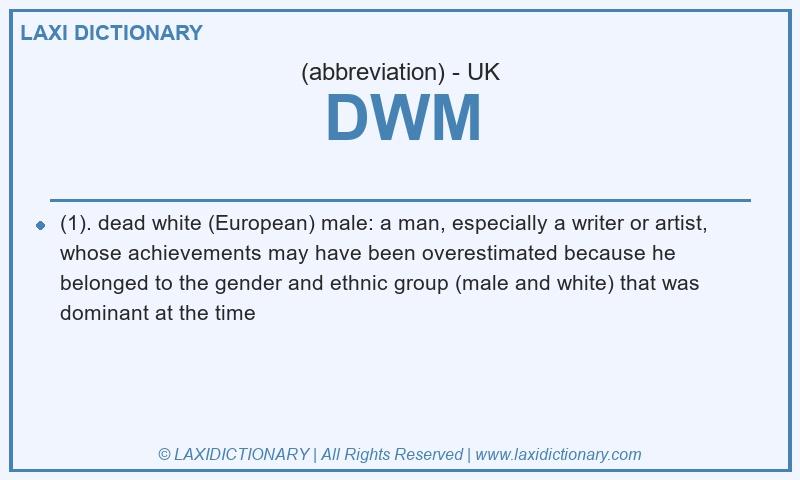 Definition DWM in British English