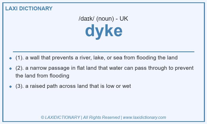 Definition dyke in British English