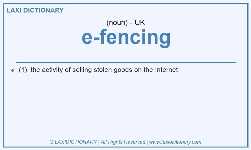 Definition e-fencing in British English