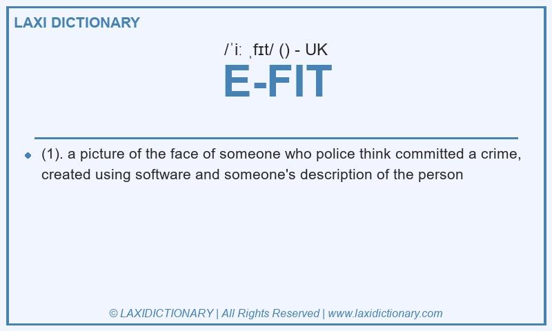 Definition E-FIT in British English