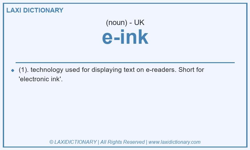 Definition e-ink in British English