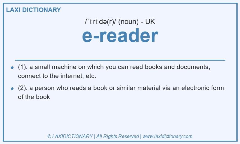Definition e-reader in British English
