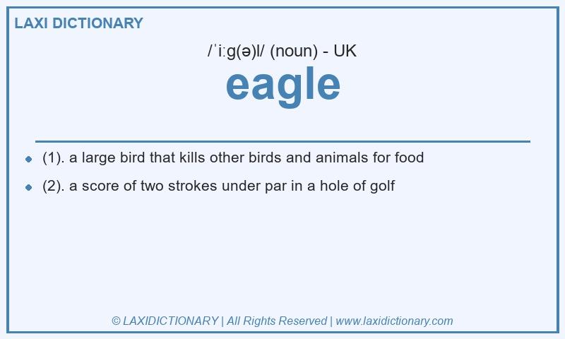 Definition eagle in British English