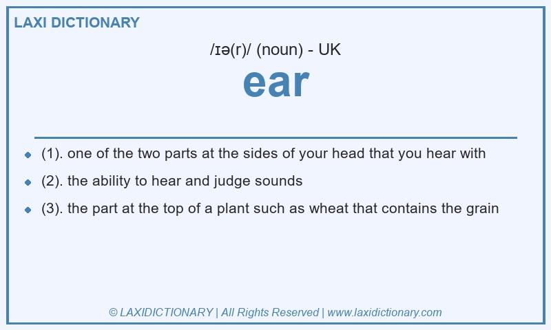 Definition ear in British English