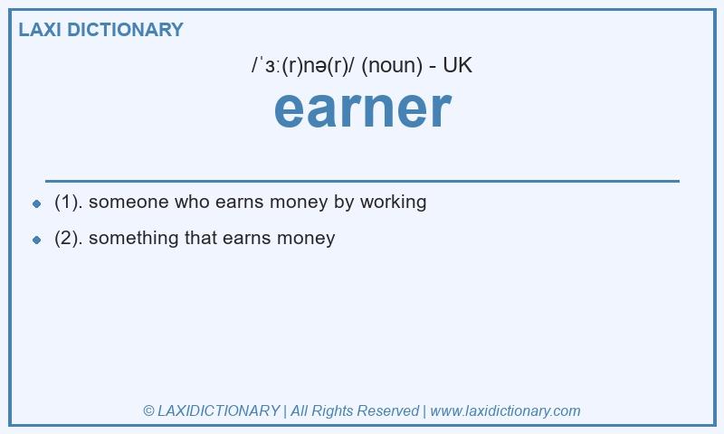 Definition earner in British English