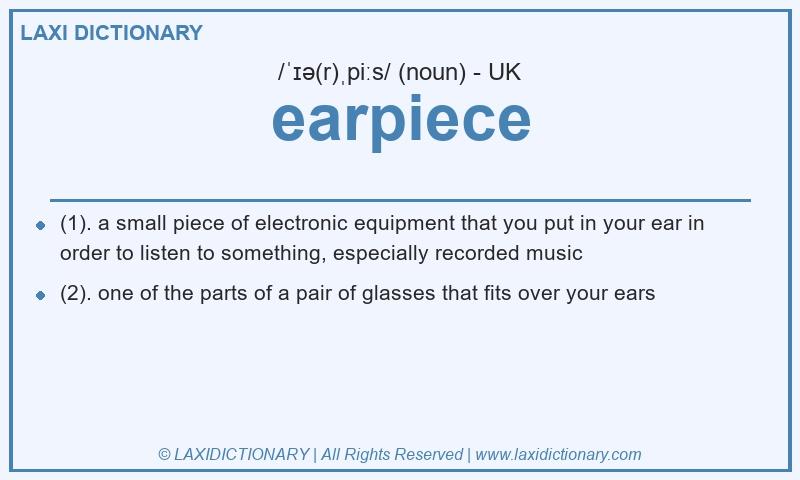 Definition earpiece in British English