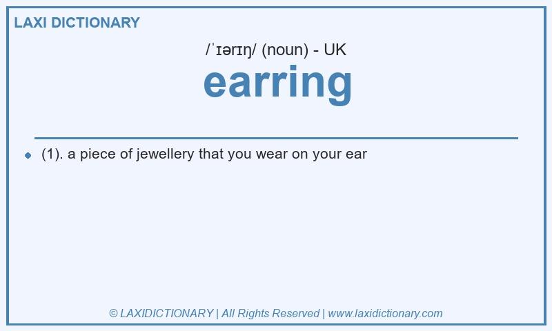 Definition earring in British English