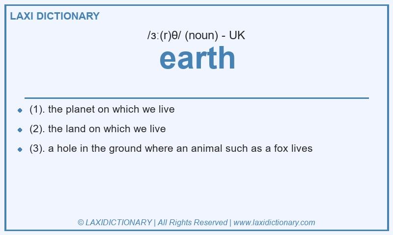 Definition earth in British English