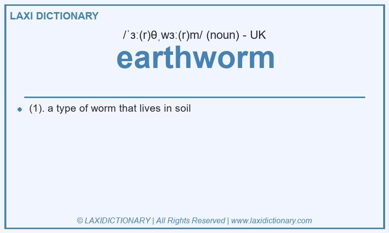 Definition earthworm in British English