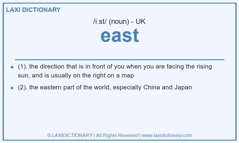 Definition east in British English