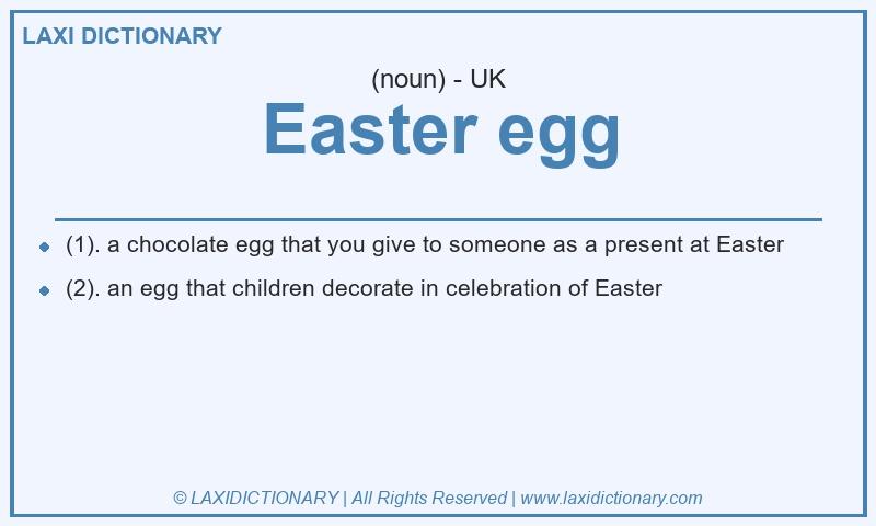 Definition Easter egg in British English
