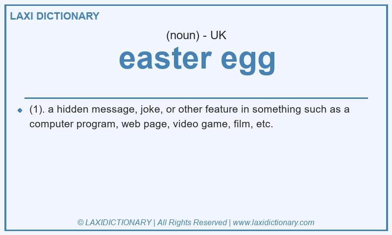 Definition easter egg in British English