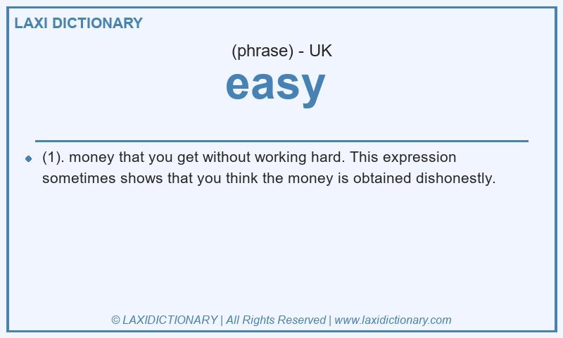 Definition easy in British English