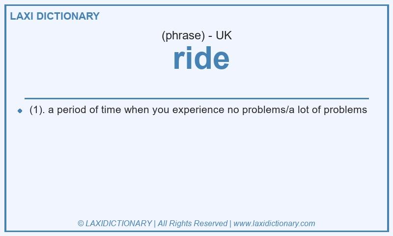 Definition ride in British English