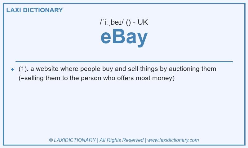 Definition eBay in British English